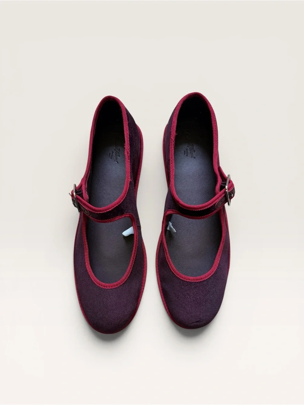 Universal Thread Burgundy Velvet Mary Jane Flats Size 9.5 Balletcore